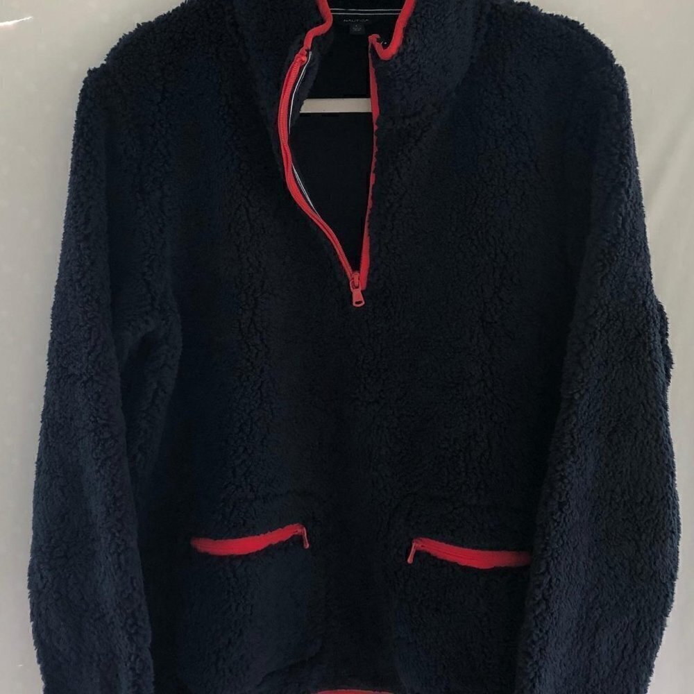 NWOT Nautica Unisex Navy Blue Teddy‎ Jacket